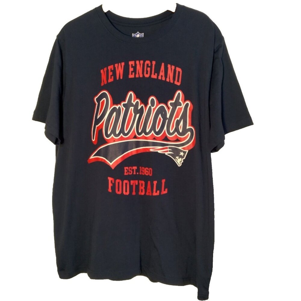 New England Patriots NFL Team Apparel T Shirt XXL Blue Football Team Sport READ